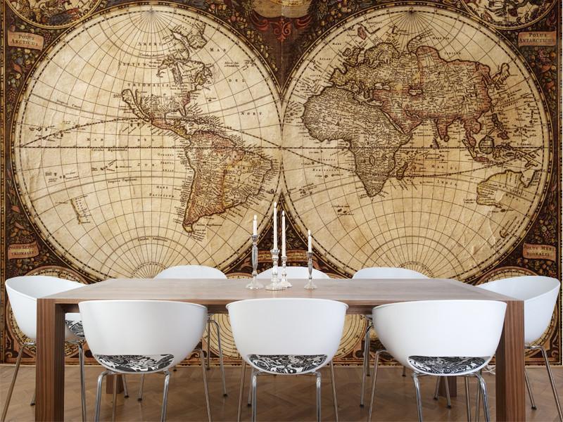 Old map Wall Mural-Wall Mural-Eazywallz