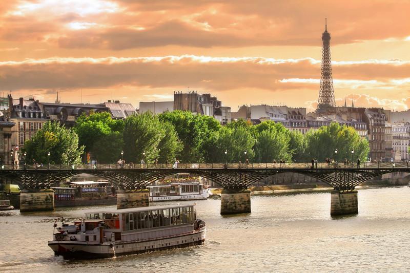On the Seine river in Paris Wall Mural-Wall Mural-Eazywallz