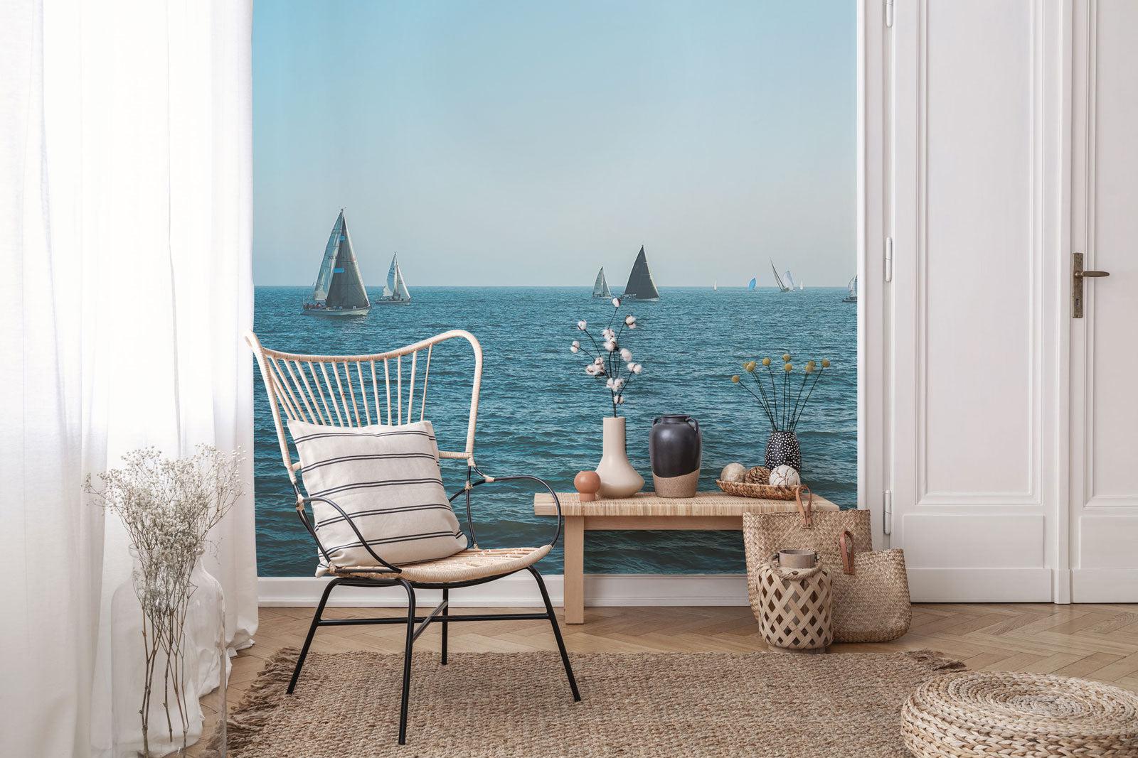 Open Sea Sailing Wall Mural-Wall Mural-Eazywallz