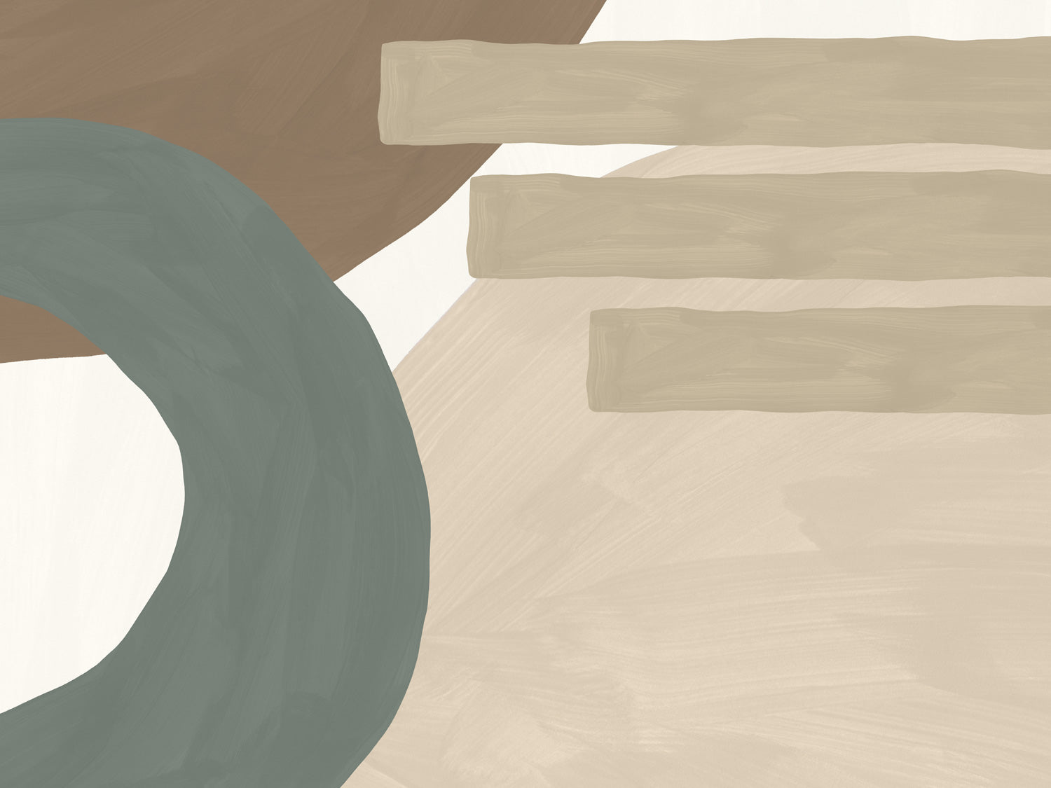 Organic Abstract Shapes 13 Wall Mural