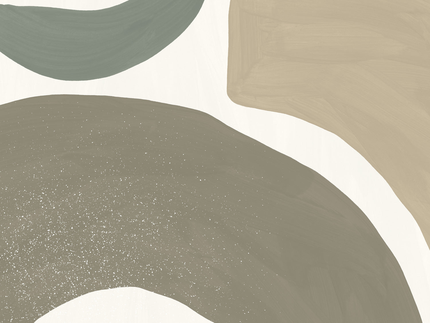 Organic Abstract Shapes 3 Wall Mural