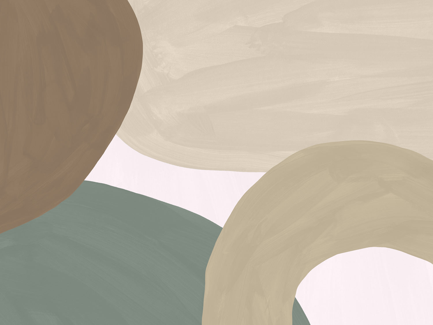 Organic Abstract Shapes 7 Wall Mural