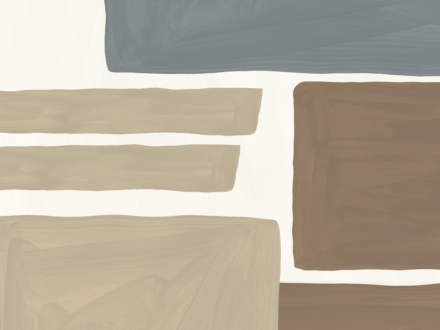 Organic Abstract Shapes 8 Wall Mural