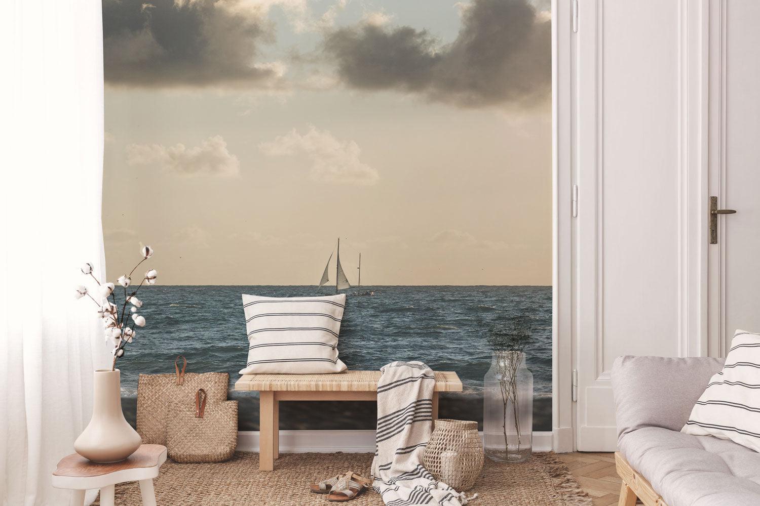 Overcast Sailing 2 Wall Mural-Wall Mural-Eazywallz