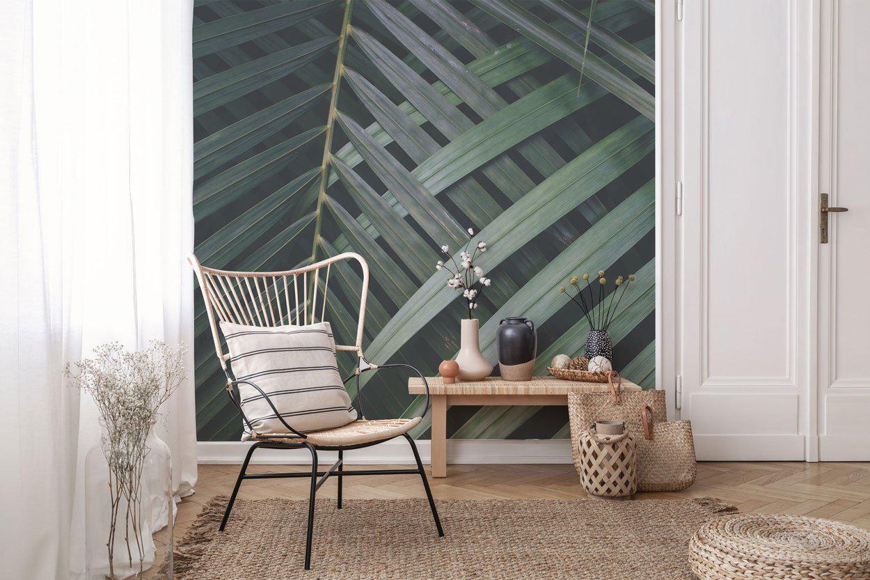 Palm Leaf close up Wallpaper Mural-Wall Mural-Eazywallz