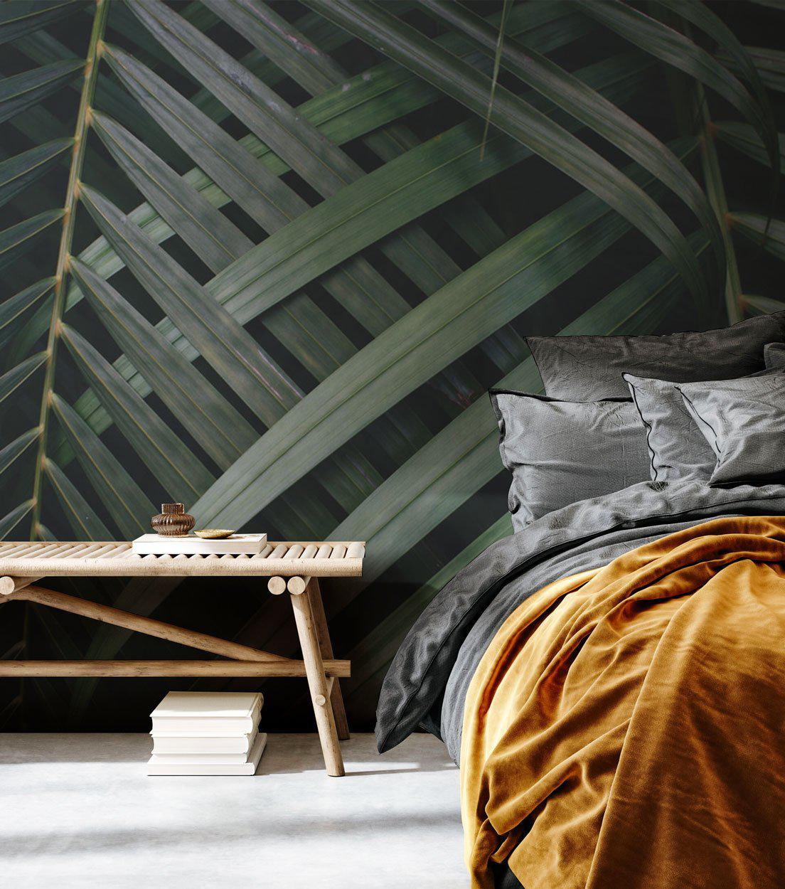 Palm Leaf close up Wallpaper Mural-Wall Mural-Eazywallz