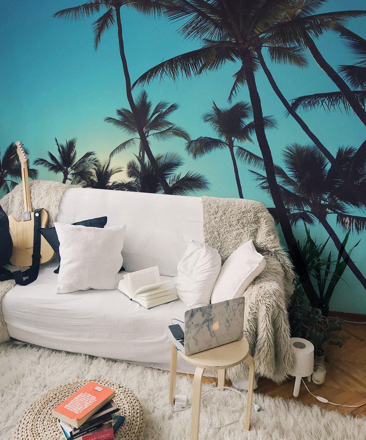 Palm Trees & Blue Skies Wall Mural-Wall Mural-Eazywallz