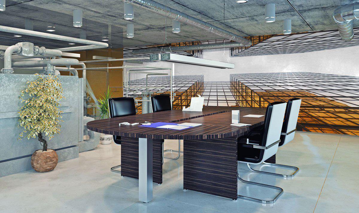 Panoramic Building Reflect Wall Mural-Wall Mural-Eazywallz