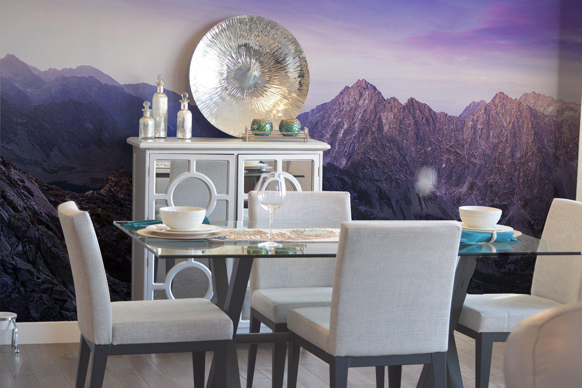 Panoramic Mountain Range Wall Mural-Wall Mural-Eazywallz