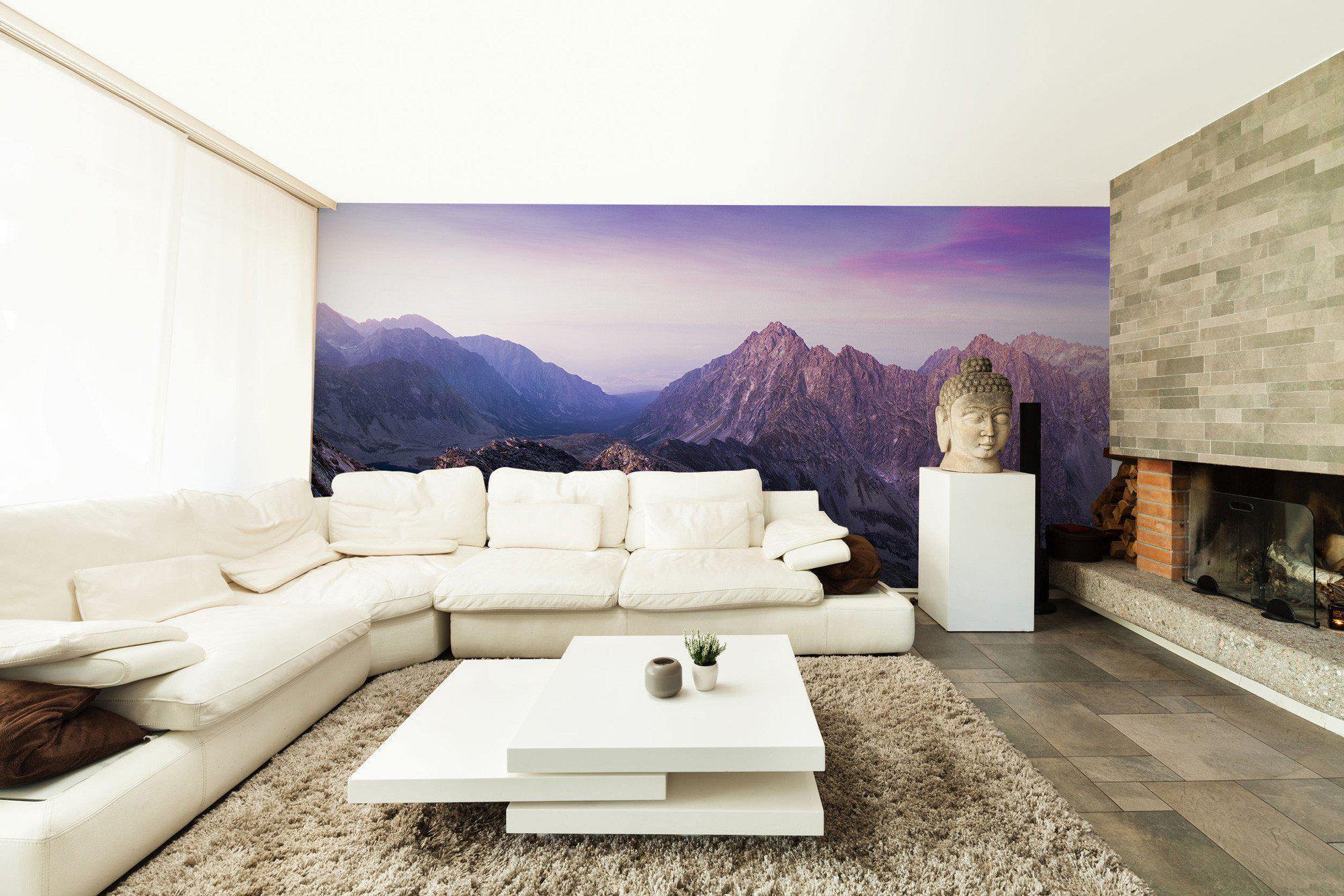 Panoramic Mountain Range Wall Mural-Wall Mural-Eazywallz