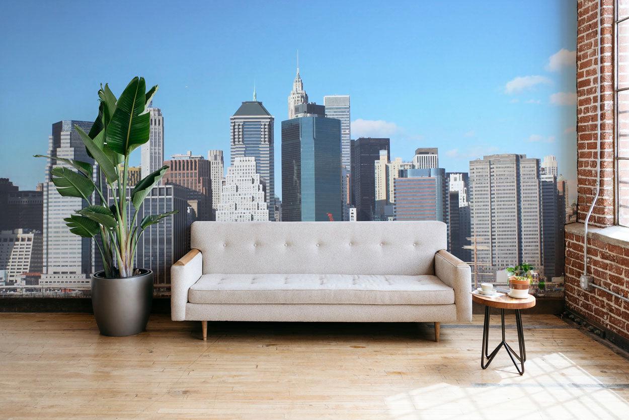 Panoramic New York Skyline Wall Mural-Wall Mural-Eazywallz