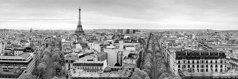 Panoramic View of Paris Wall Mural-Wall Mural-Eazywallz