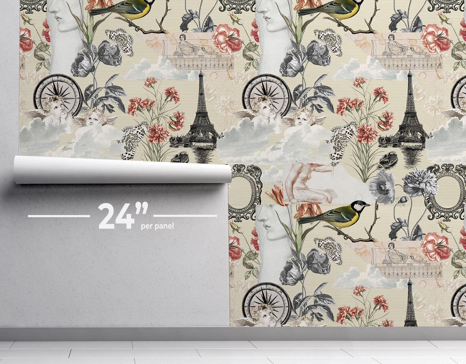 Paris Collage Wallpaper #539 - Removable Wallpaper - Eazywallz