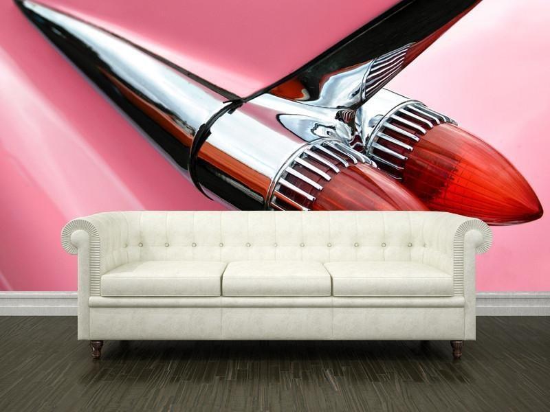 Pink Cadillac tail lights Wall Mural-Wall Mural-Eazywallz