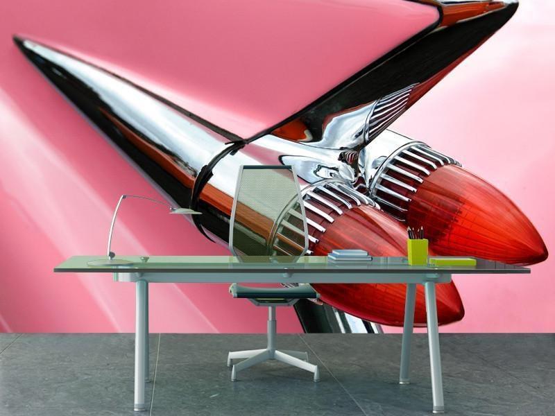 Pink Cadillac tail lights Wall Mural-Wall Mural-Eazywallz