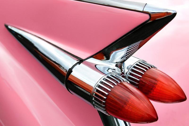 Pink Cadillac tail lights Wall Mural-Wall Mural-Eazywallz