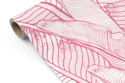 Pink Palm Leaves Wallpaper #403-Repeat Pattern Wallpaper-Eazywallz