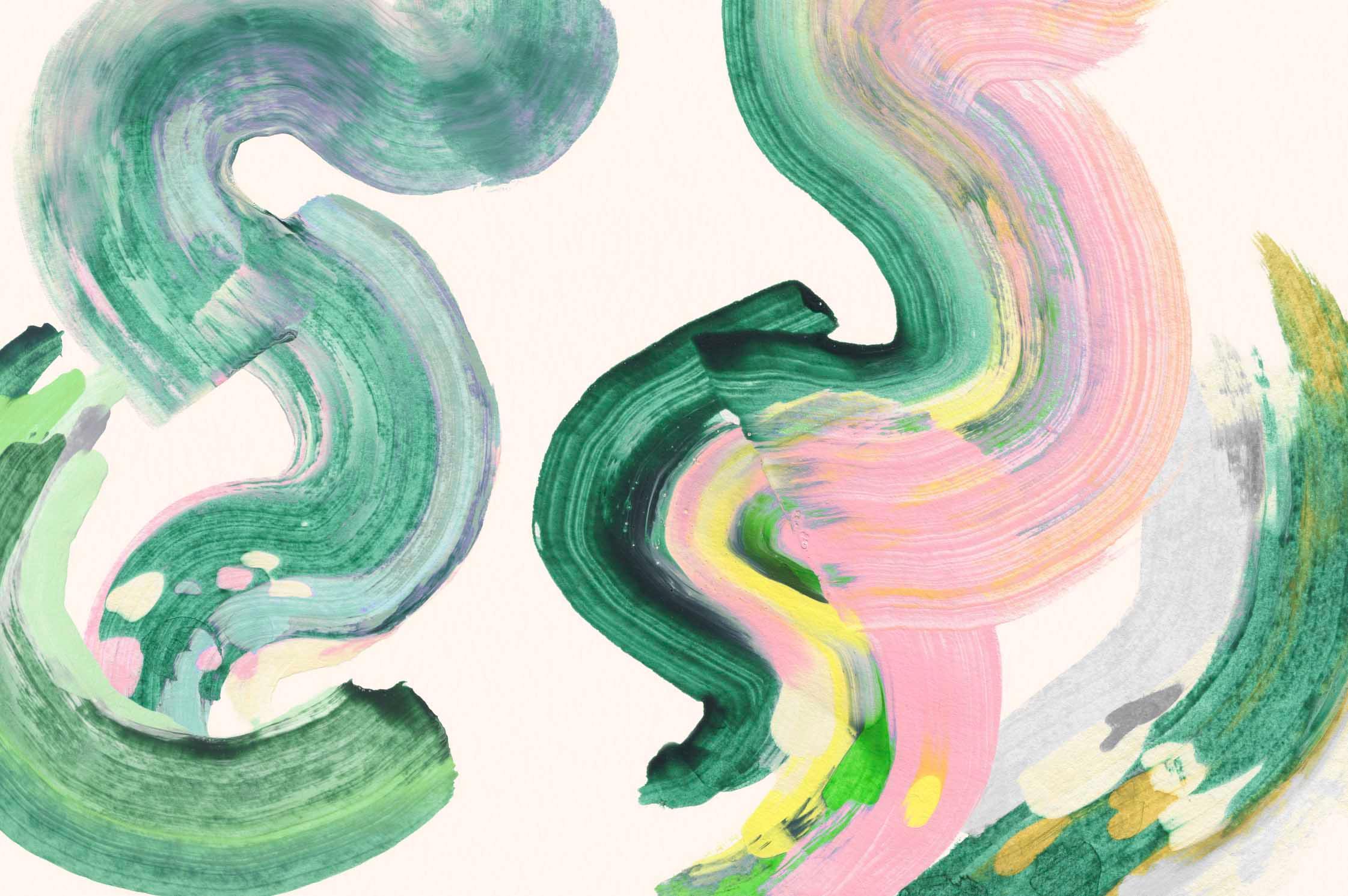 Pink Spring Paint Brush Wall Mural-Wall Mural-Eazywallz