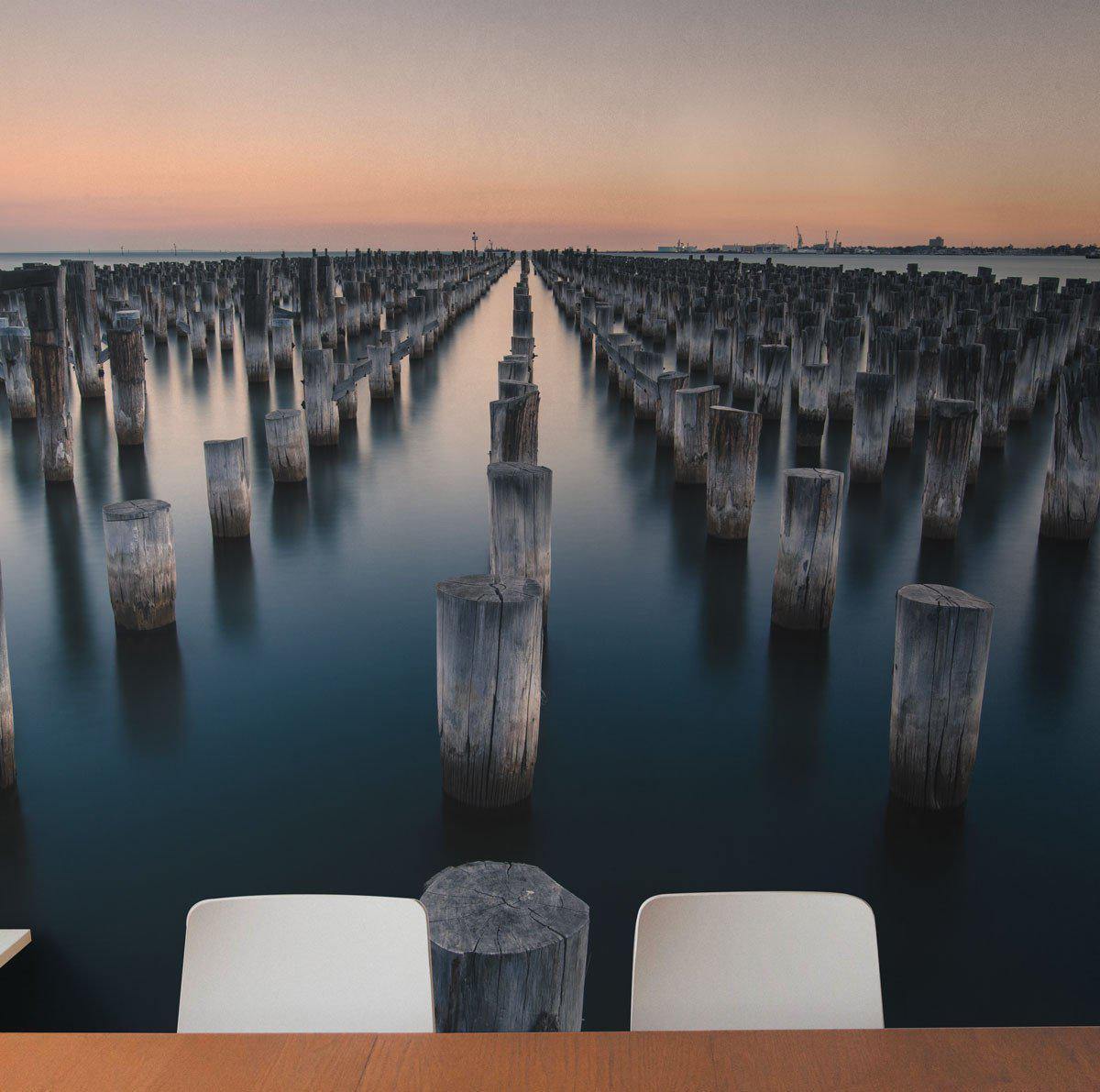 Port Melbourne Wall Mural-Wall Mural-Eazywallz