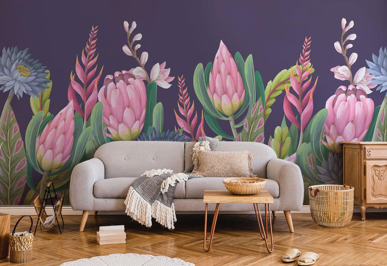 Proteas Flower 2 Wall Mural-Wall Mural-Eazywallz