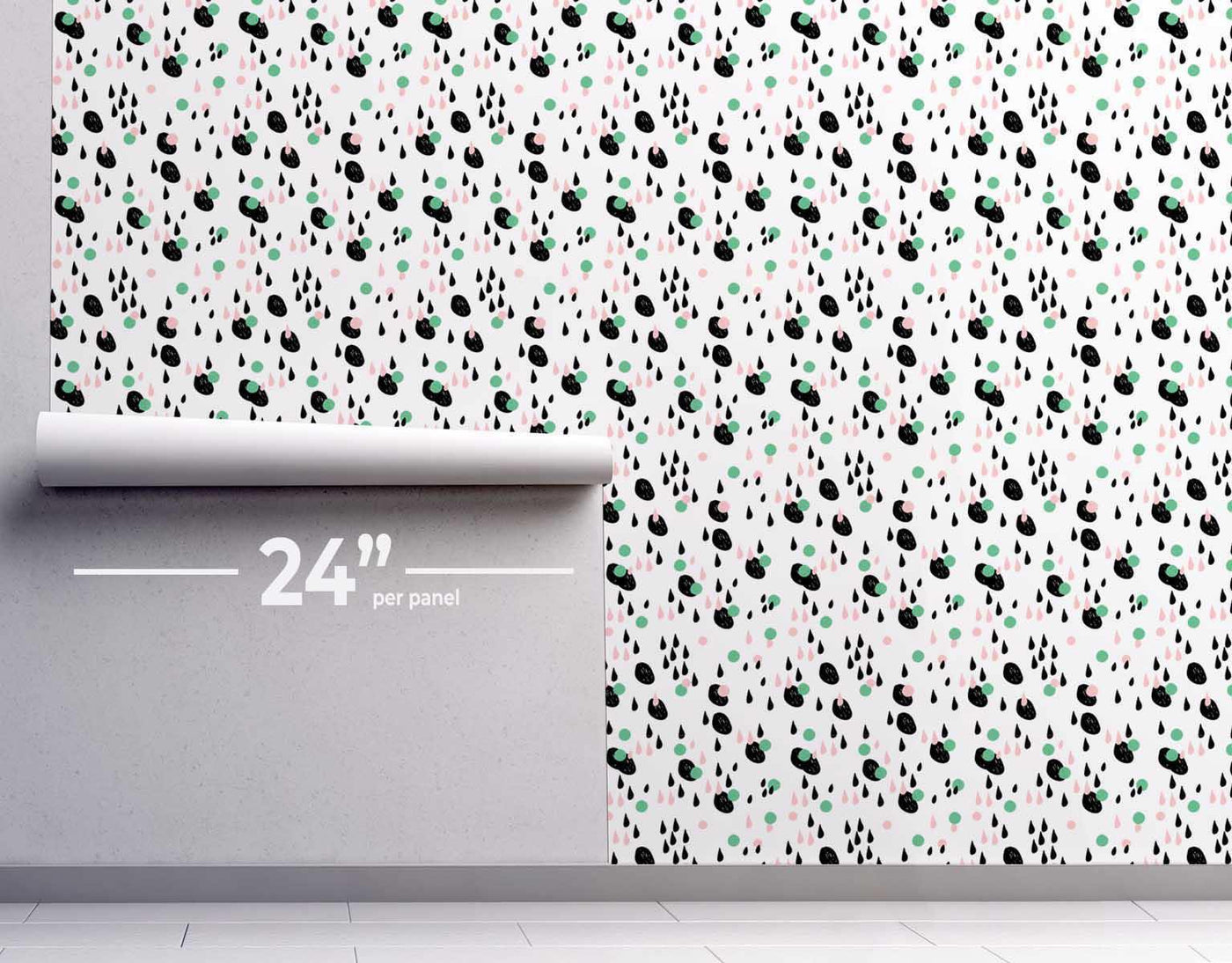 Rain Paint Wallpaper #009-Repeat Pattern Wallpaper-Eazywallz