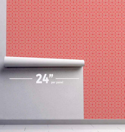 Red Bohemian Pattern Wallpaper #011-Repeat Pattern Wallpaper-Eazywallz