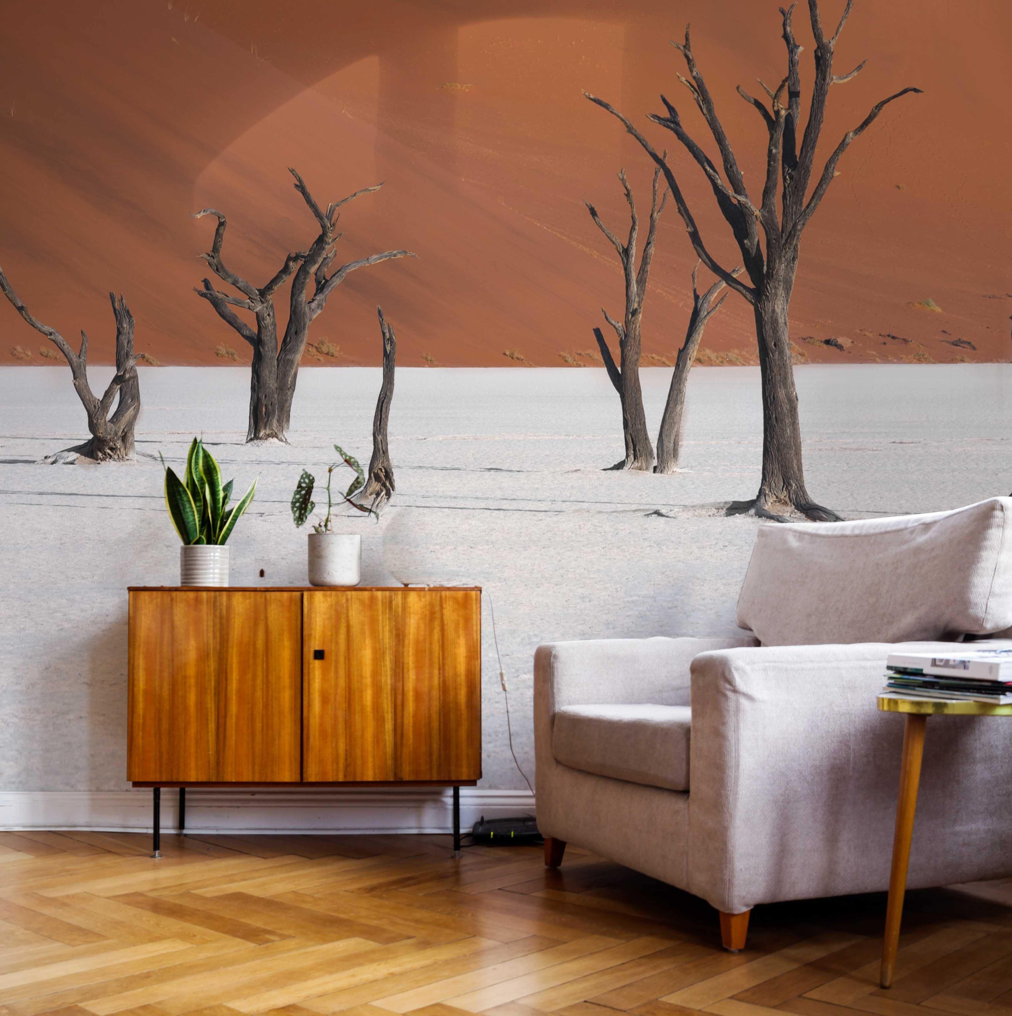 Red Dune Wall Mural-Wall Mural-Eazywallz