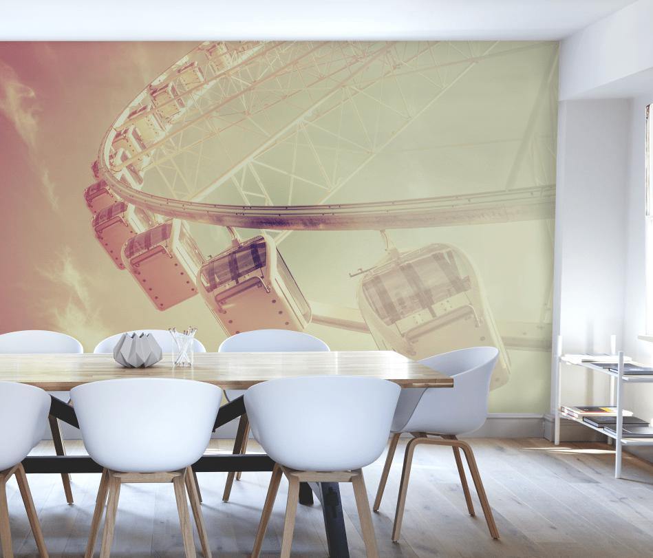 Retro Filter Ferris Wheel Wall Mural-Wall Mural-Eazywallz
