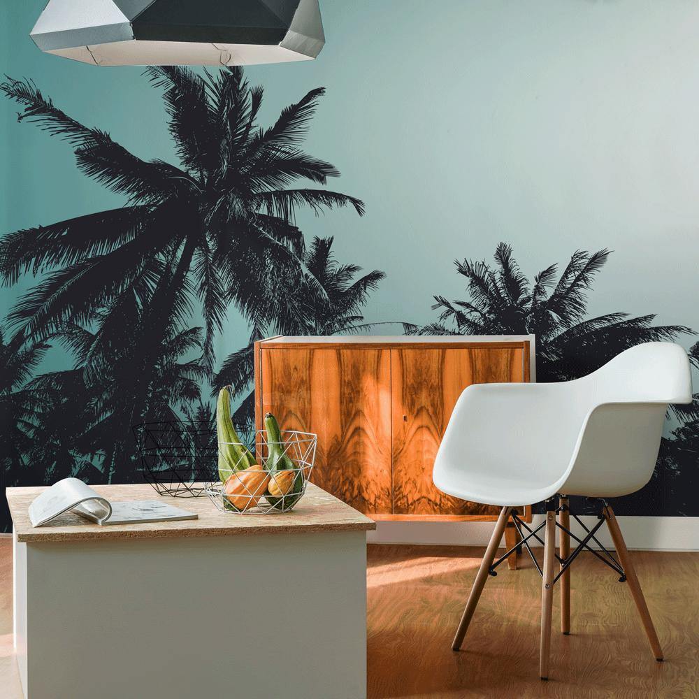 Retro Palm Trees Wall Mural-Wall Mural-Eazywallz