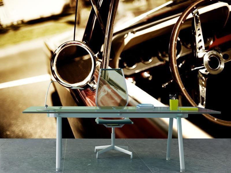 Retro car Wall Mural-Wall Mural-Eazywallz