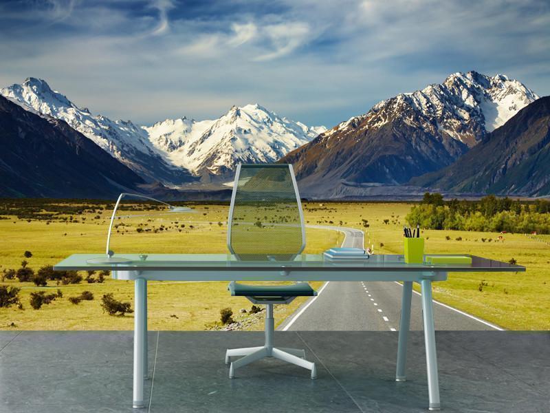 Road to the mountains Wall Mural-Wall Mural-Eazywallz