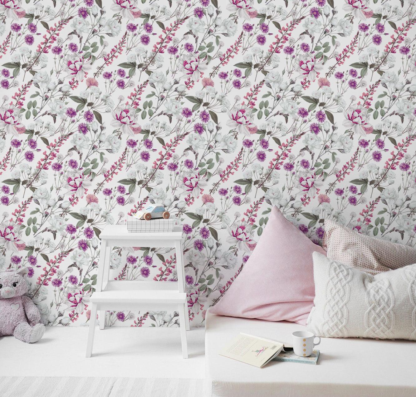 Romantic Garden Wallpaper #549-Repeat Pattern Wallpaper-Eazywallz