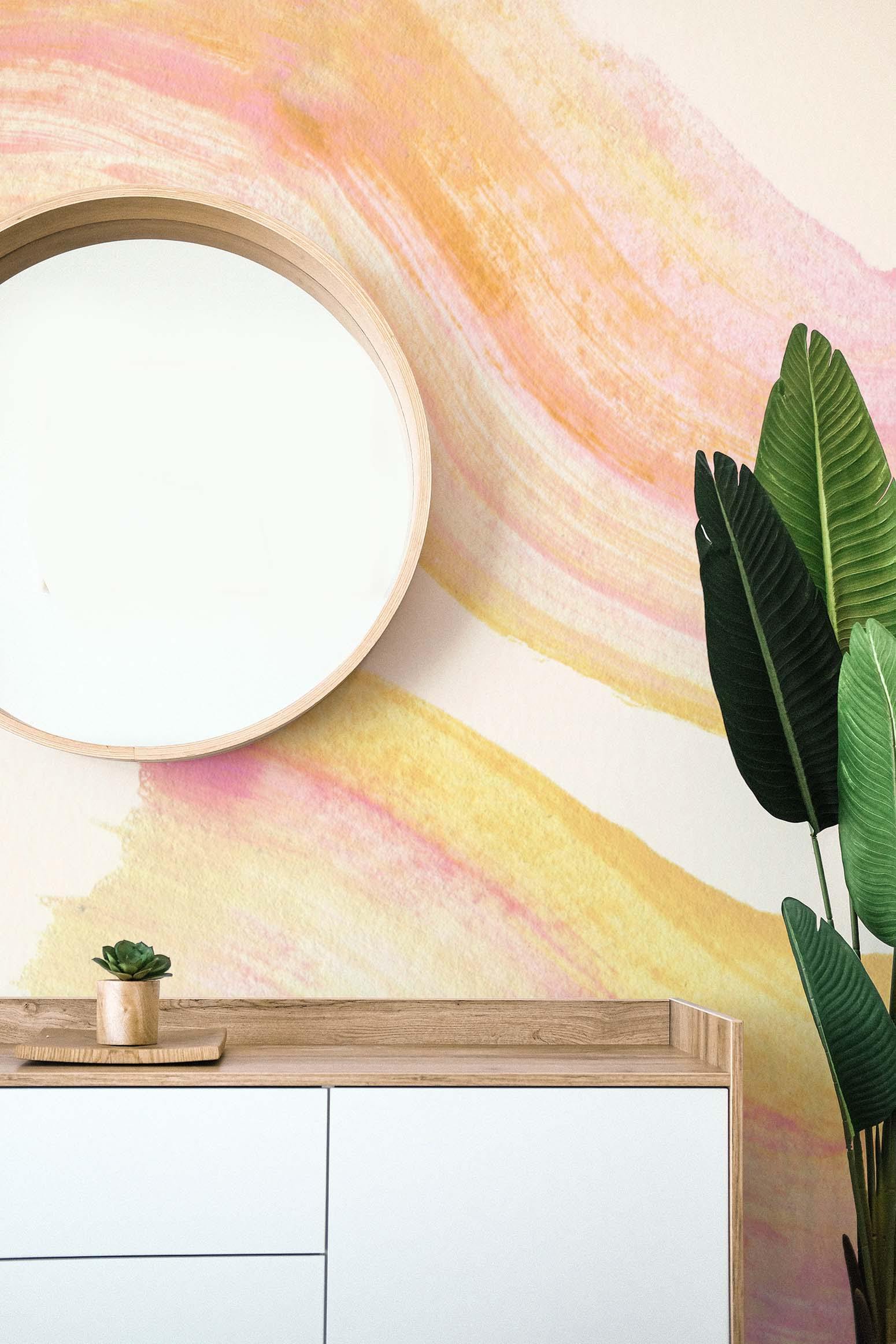 Rose Paint Brush Wall Mural-Wall Mural-Eazywallz