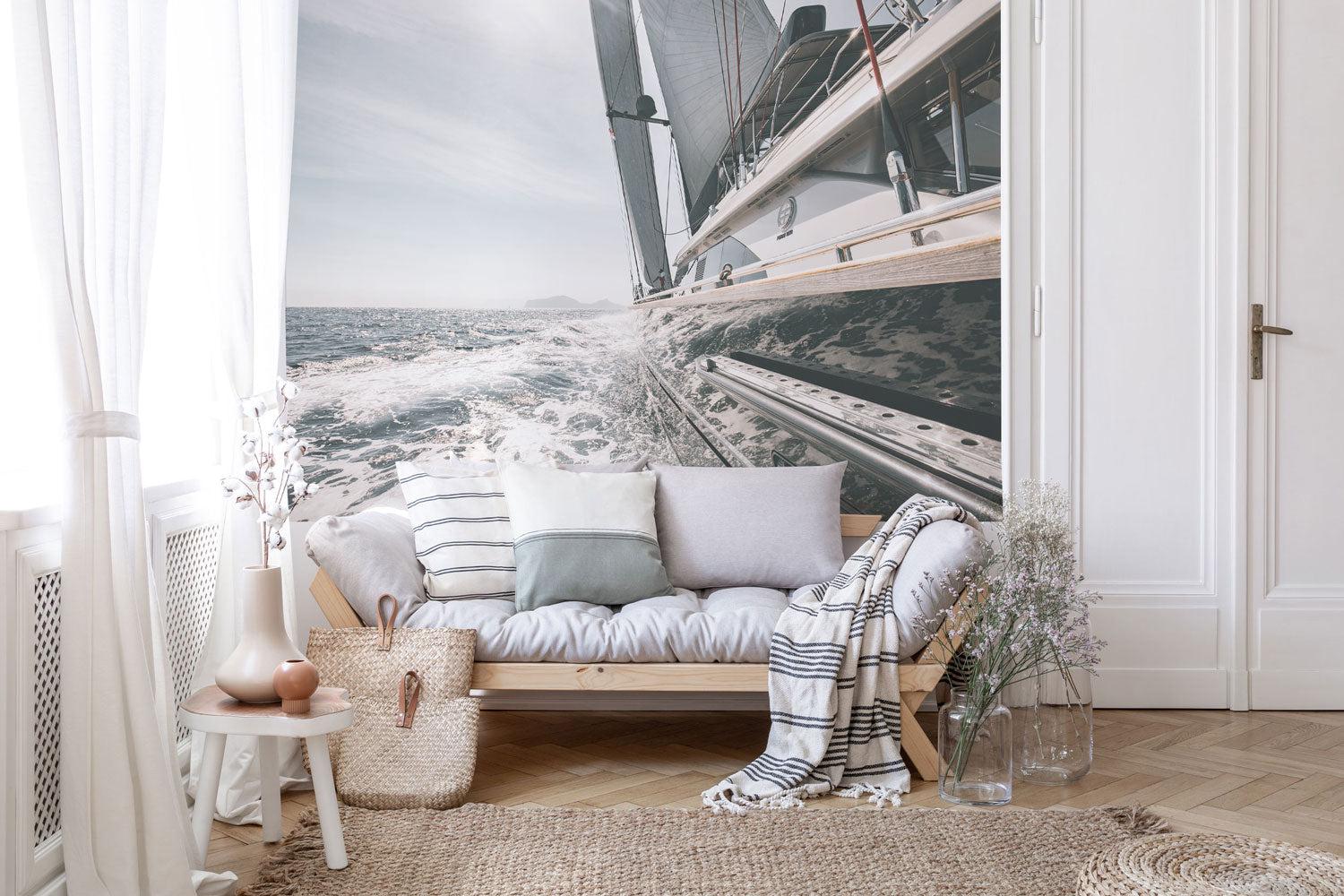 Sailing Side View Wall Mural-Wall Mural-Eazywallz