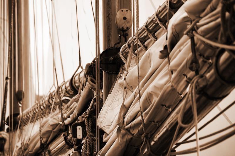 Sails in sepia Wall Mural-Wall Mural-Eazywallz