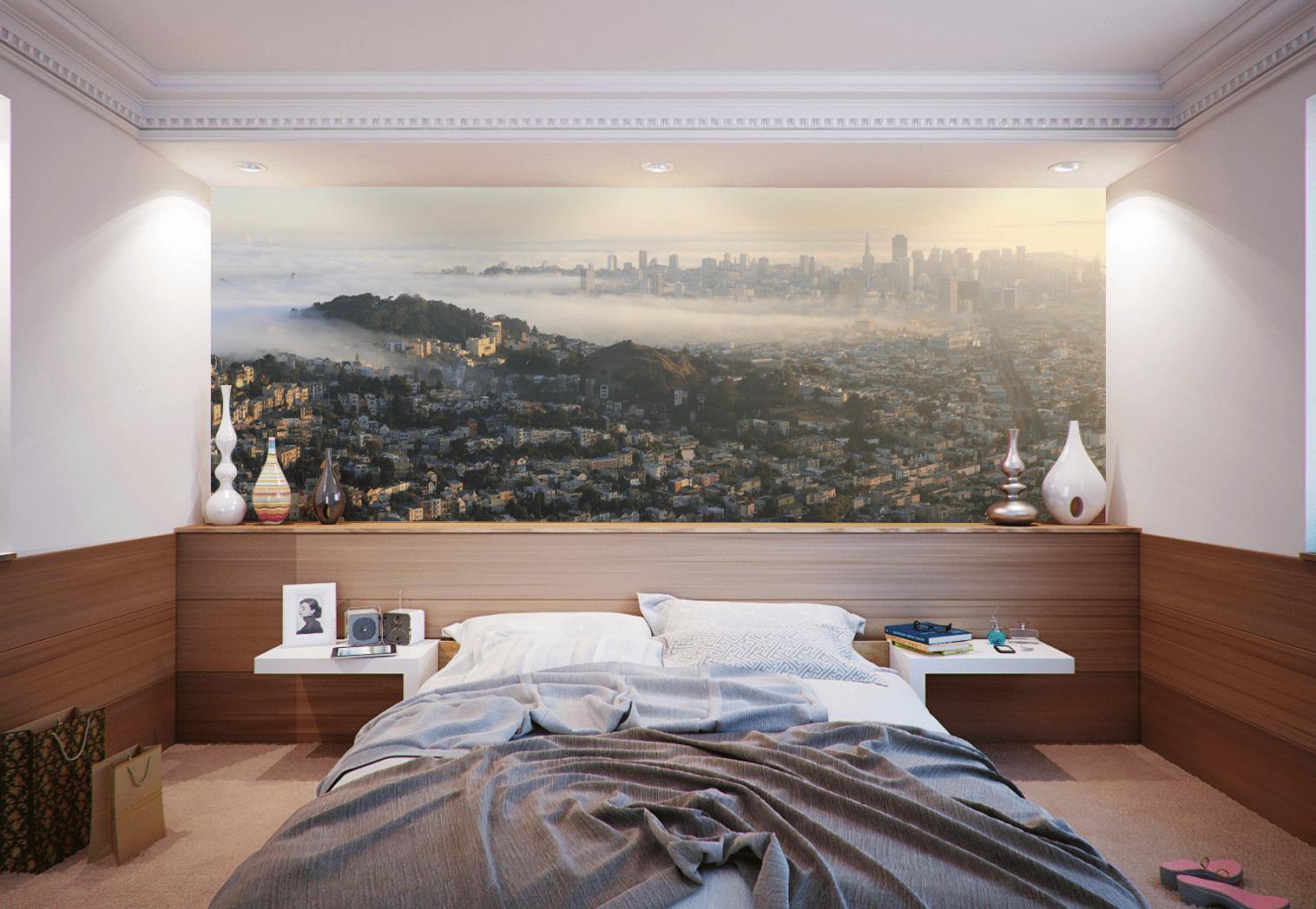 San Francisco Panoramic Skyline Wall Mural-Wall Mural-Eazywallz