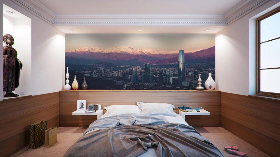 Santiago de Chile Skyline Wall Mural-Wall Mural-Eazywallz