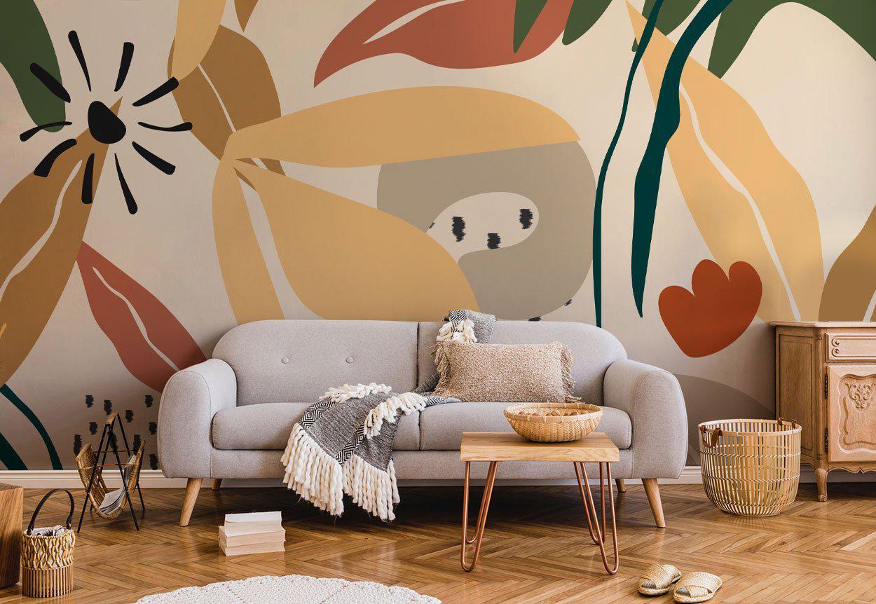 Sao Paulo Abstract Jungle Wall Mural-Wall Mural-Eazywallz