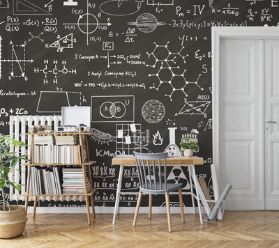 Science Chalk Board Wall Mural-Wall Mural-Eazywallz