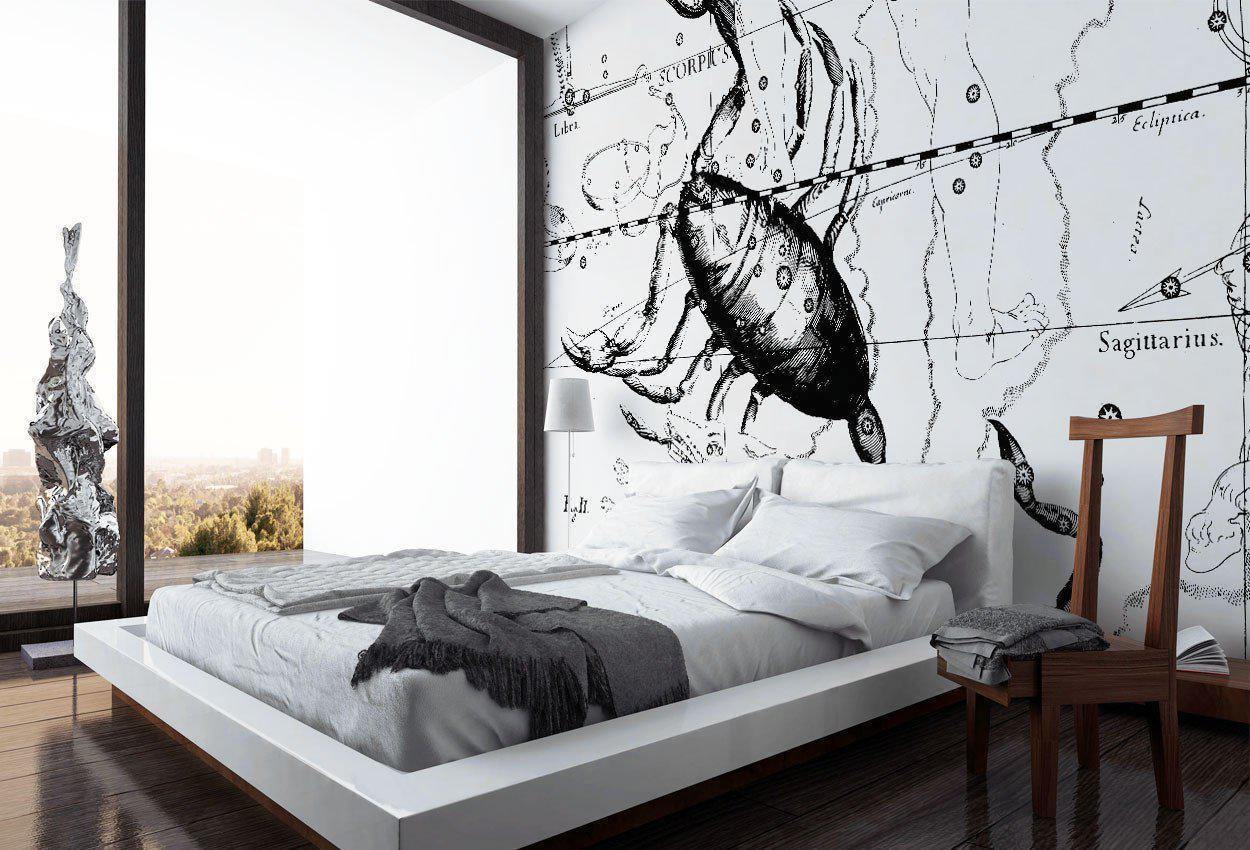 Scorpio Constellation Map Wall Mural-Wall Mural-Eazywallz