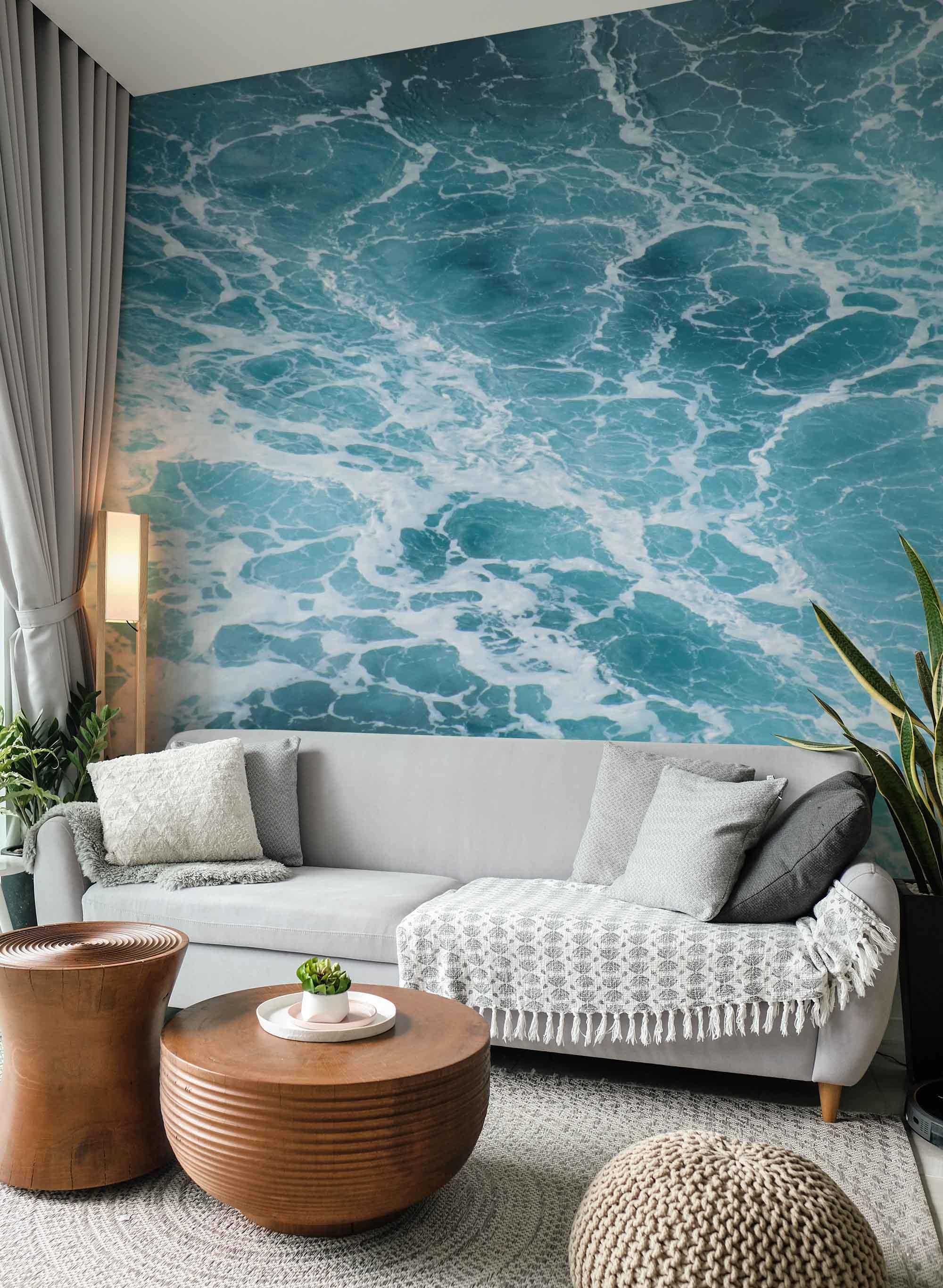 Sea Water Storm Wall Mural-Wall Mural-Eazywallz
