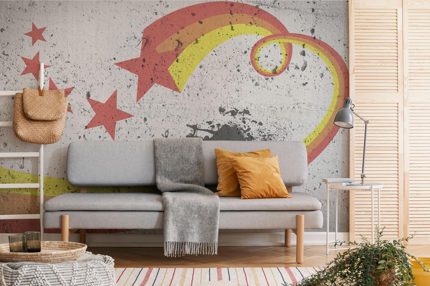 Shooting Star Wall Mural-Wall Mural-Eazywallz