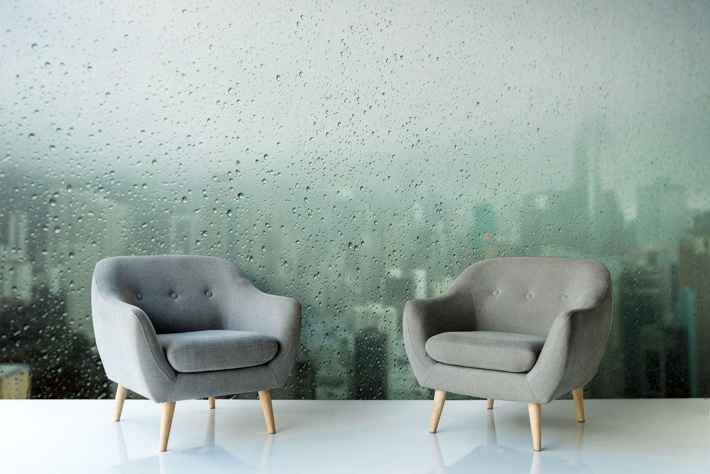 Skyline Storm Behind Glass Wall Mural-Wall Mural-Eazywallz
