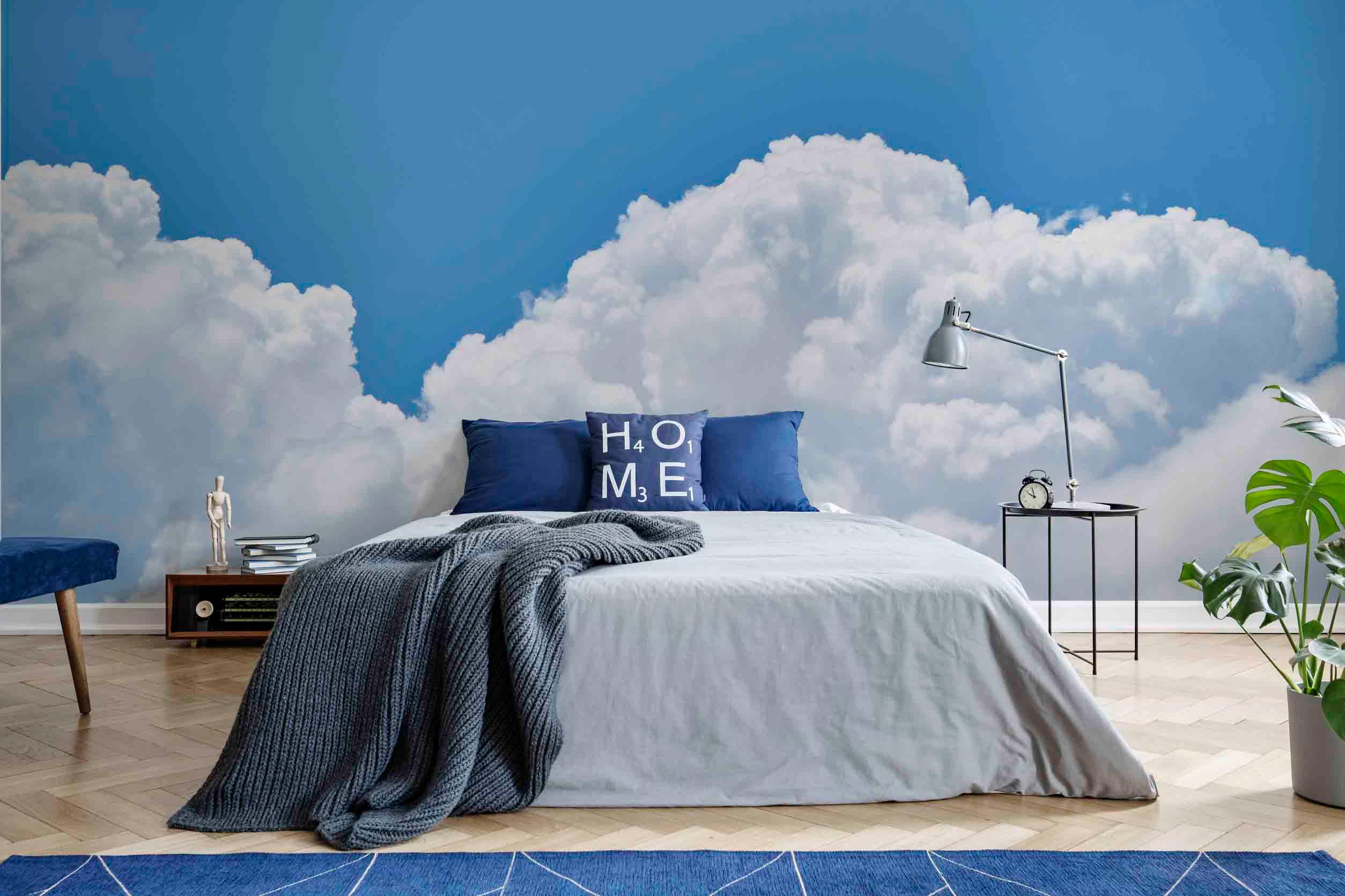 Soft Clouds Wall Mural-Wall Mural-Eazywallz