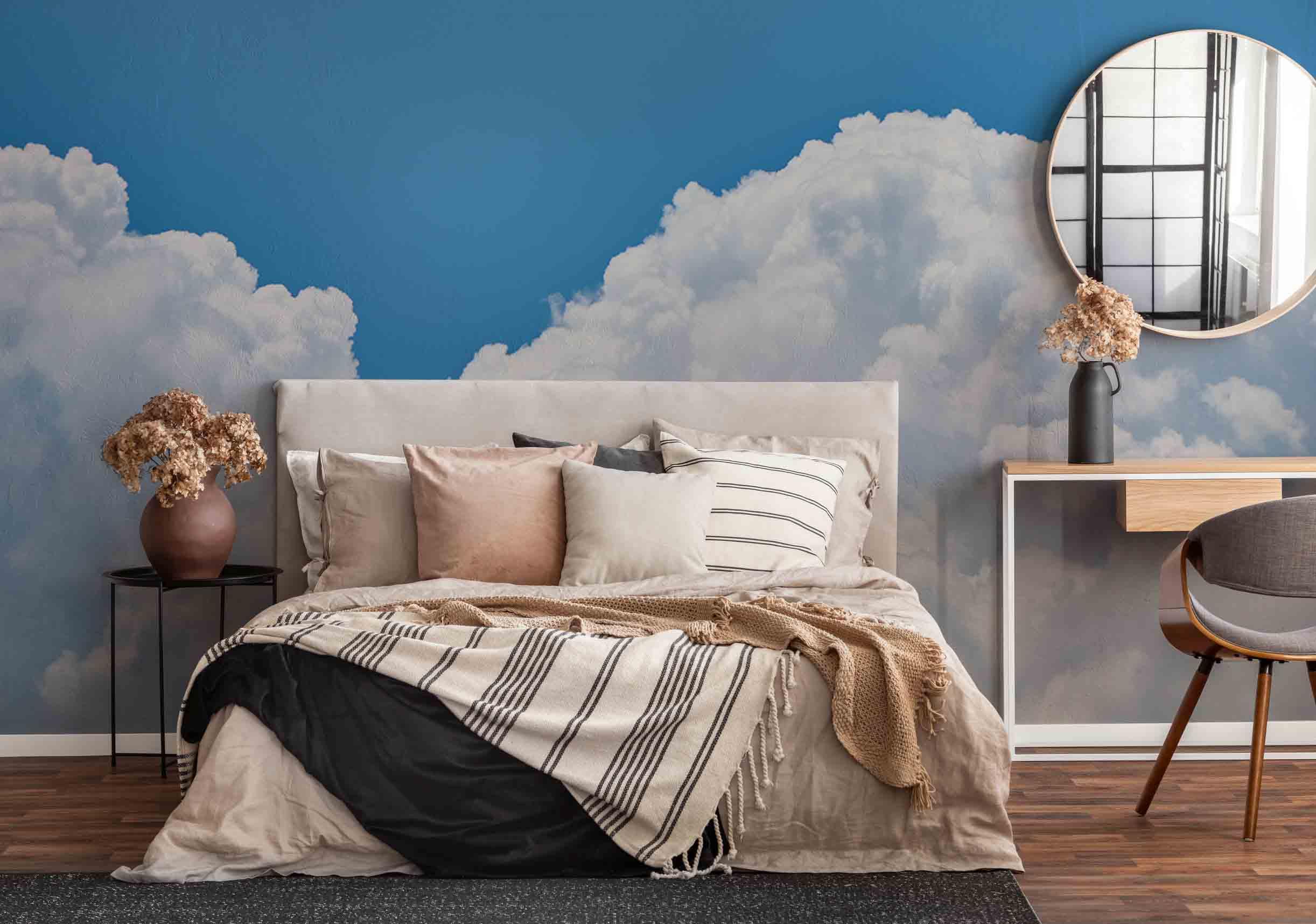 Soft Clouds Wall Mural-Wall Mural-Eazywallz