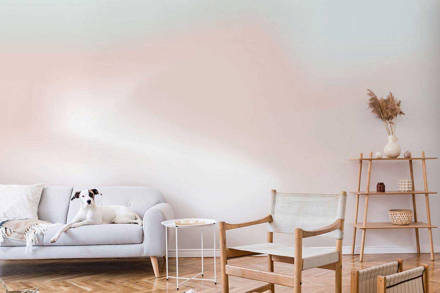 Soft Peachy Mint Gradient Wall Mural-Wall Mural-Eazywallz