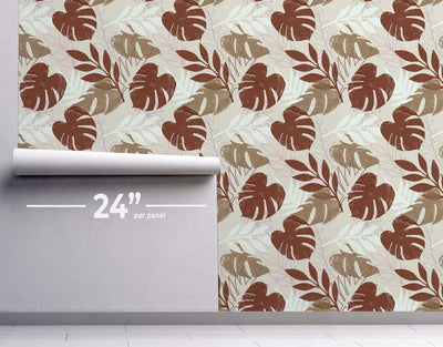 South Tropical Leaves Wallpaper #456-Repeat Pattern Wallpaper-Eazywallz