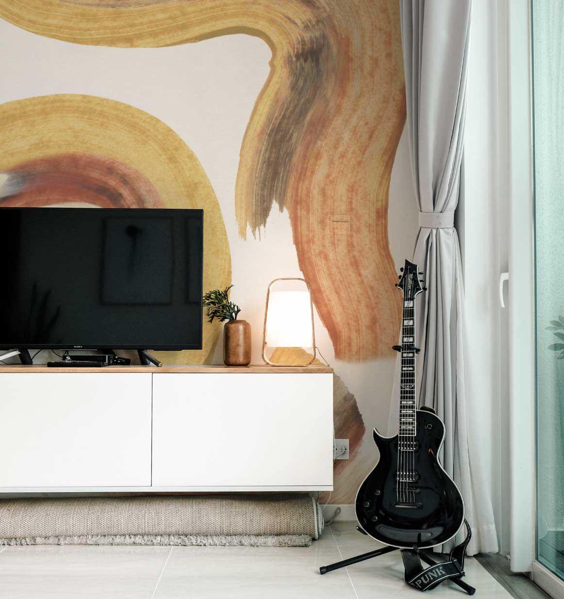 Southern Sunrise Paint Brush Wall Mural-Wall Mural-Eazywallz