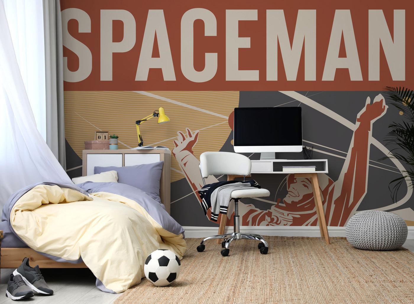 Spaceman Wall Mural-Wall Mural-Eazywallz