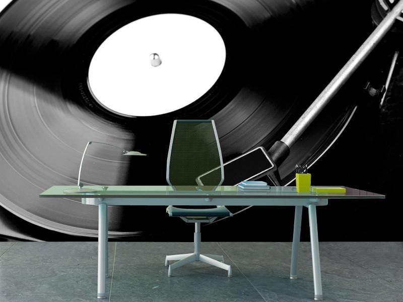Spinning Vinyl Record Wall Mural-Wall Mural-Eazywallz